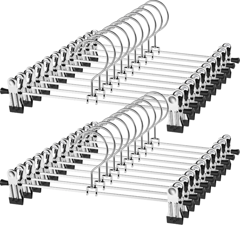 NORTHERN BROTHERS Pants Hangers with Clips - 20 Pack